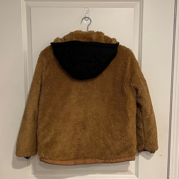 The North Face Black and Blue Jacket with Brown Lining - Picture 4 of 5